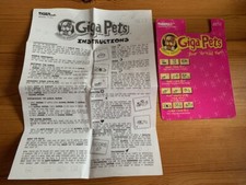 Giga Pets - 1997 - virtual pet - animal - instruction manual and cover only