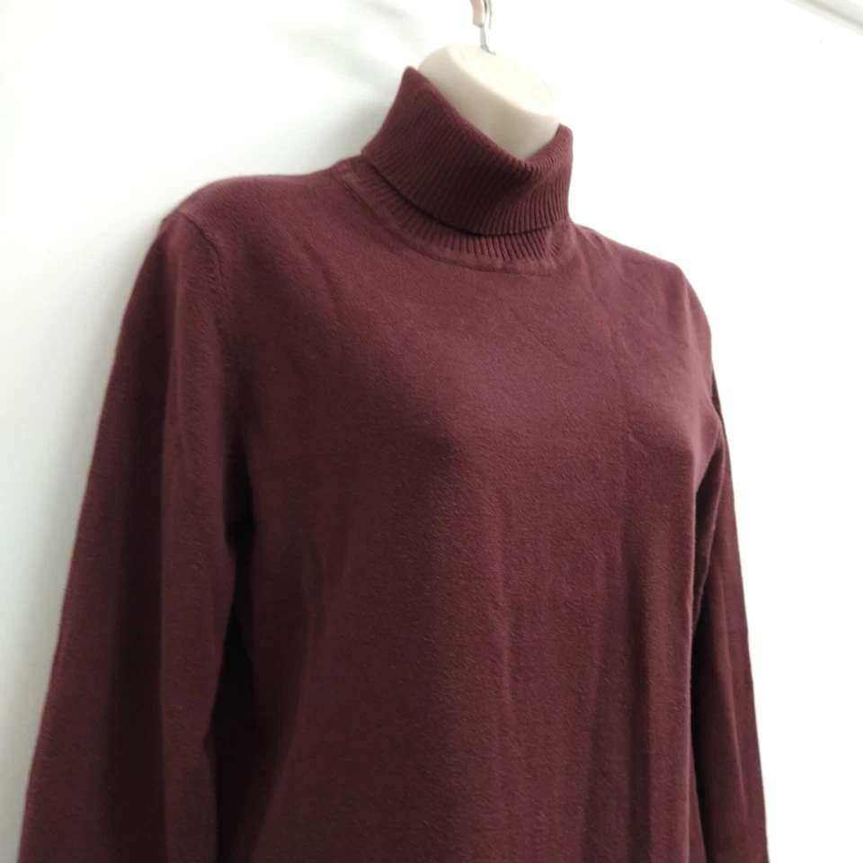 Suéter Van Heusen Mujer Pequeño Rojo Manga Larga Preppy Damas Informal Foto 3 de 4