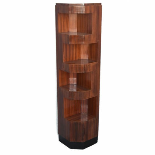 Bibliothèque Années 80 – étagères Verre Et Inox – Design XXème – 180x75x50 Cm