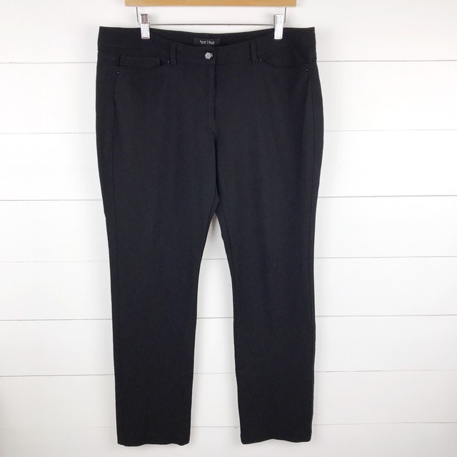 White House Black Market Women's 14 Slim Leg Pants Perfect Form Black