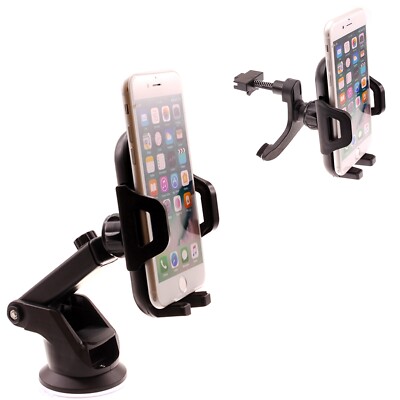 Car Mount Windshield Air Vent Phone Holder Glass Cradle Suction for Cell Phones