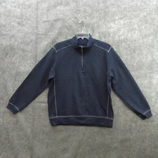 Tommy Bahama Sweatshirt Large Nassau Half Zip Long Sleeve Cotton T21475OU New