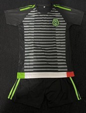 Mexico national team Black kids soccer set jersey shorts shirt futbol