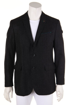 TED BAKER LONDON blazer Wool-Blend 5 = 50 anthracite light grey