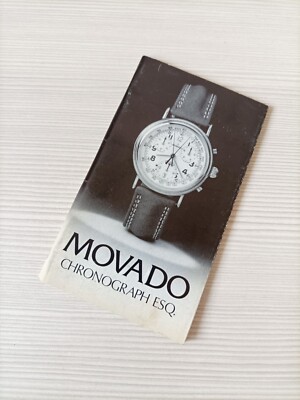 Movado Chronograph ESQ. Bedienungsanleitung Uhr Vintage 1990