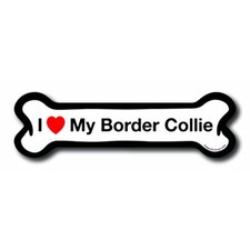 Magnet Me Up I Love My Border Collie Dog Bone Car Magnet - 2x7 Dog Bone Auto Tru