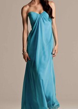 LAST ONE Turquoise blue bridesmaids formal evening  maxi dresses gown size 12