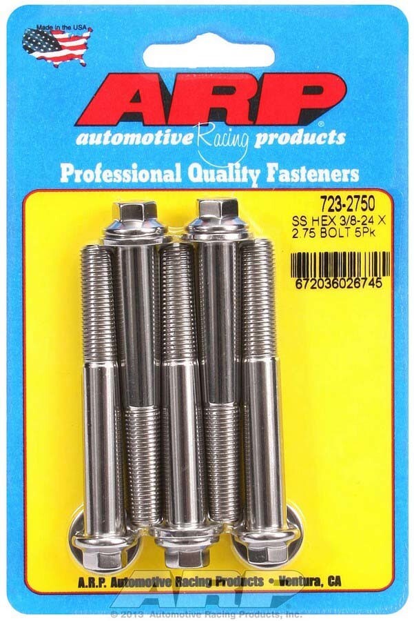 ARP Bolt Kit - 6pt (5) 7/16-14 x 2.750 ARP Bolt Kit - 6pt (5) 7/16-14 x 2.750