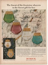 1956 Lady Schick Electric Shaver Razor 5 different colors Vintage Print Ad