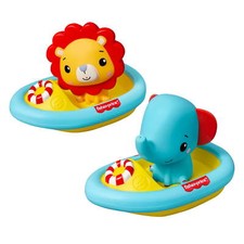 BABY BATH WATER TOYS 4-Piece Animal Boat Set Squirters for Toddlers