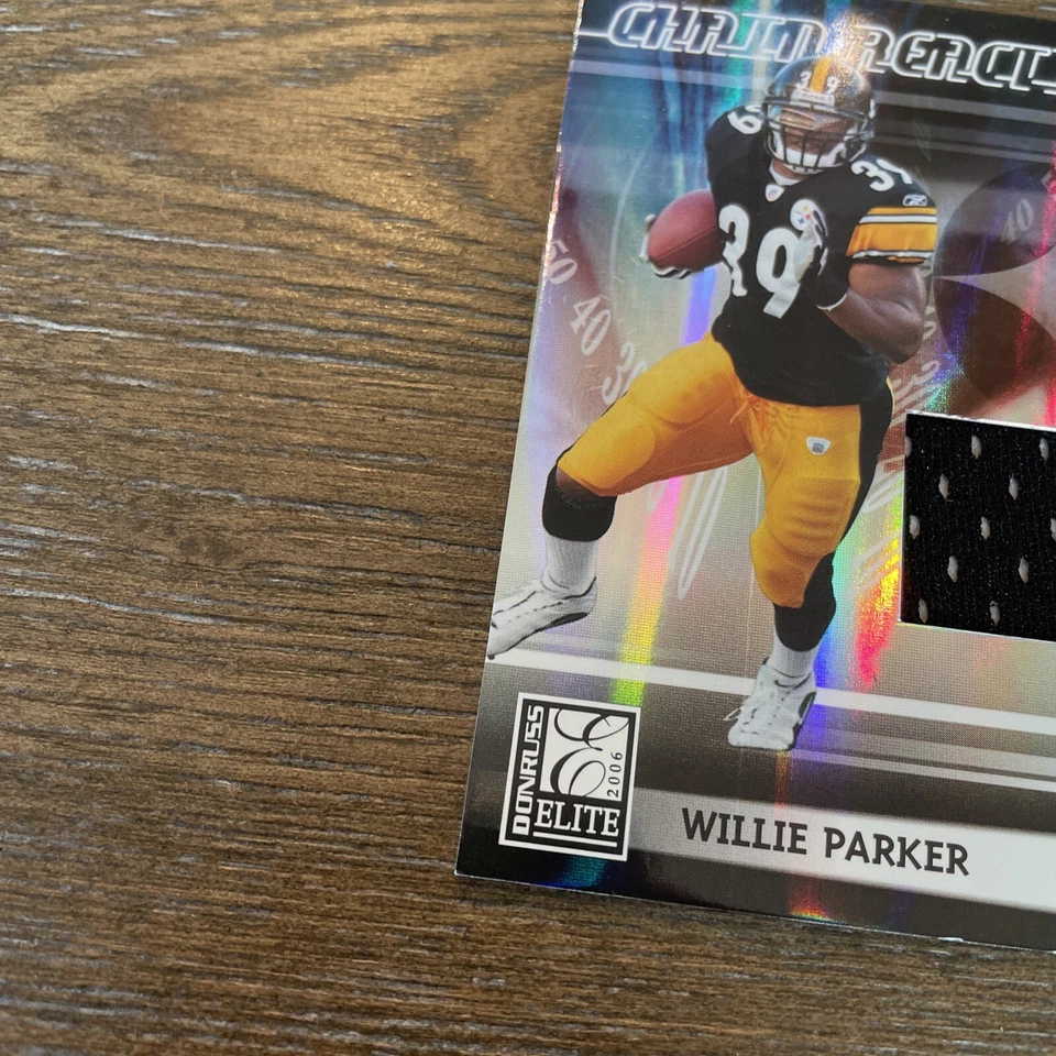 2006 Donruss Elite Willie Parker Chain Reaction Jersey Card /200 Pittsburgh NFL - Image 4 of 4