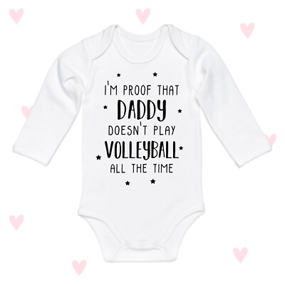 Volleyball Papa Baby Grow Motiv Sport Geschenke Langarm Jungen Mädchen Geschenke
