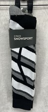 Alpine Design Men's Snow Sport Over-the-Calf Socks - 2-pack - Size Large - Black