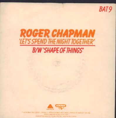 Roger Chapman(7'' Vinyl P/S)Let's Spend The Night Together-Acrobat Recor-VG-/Ex