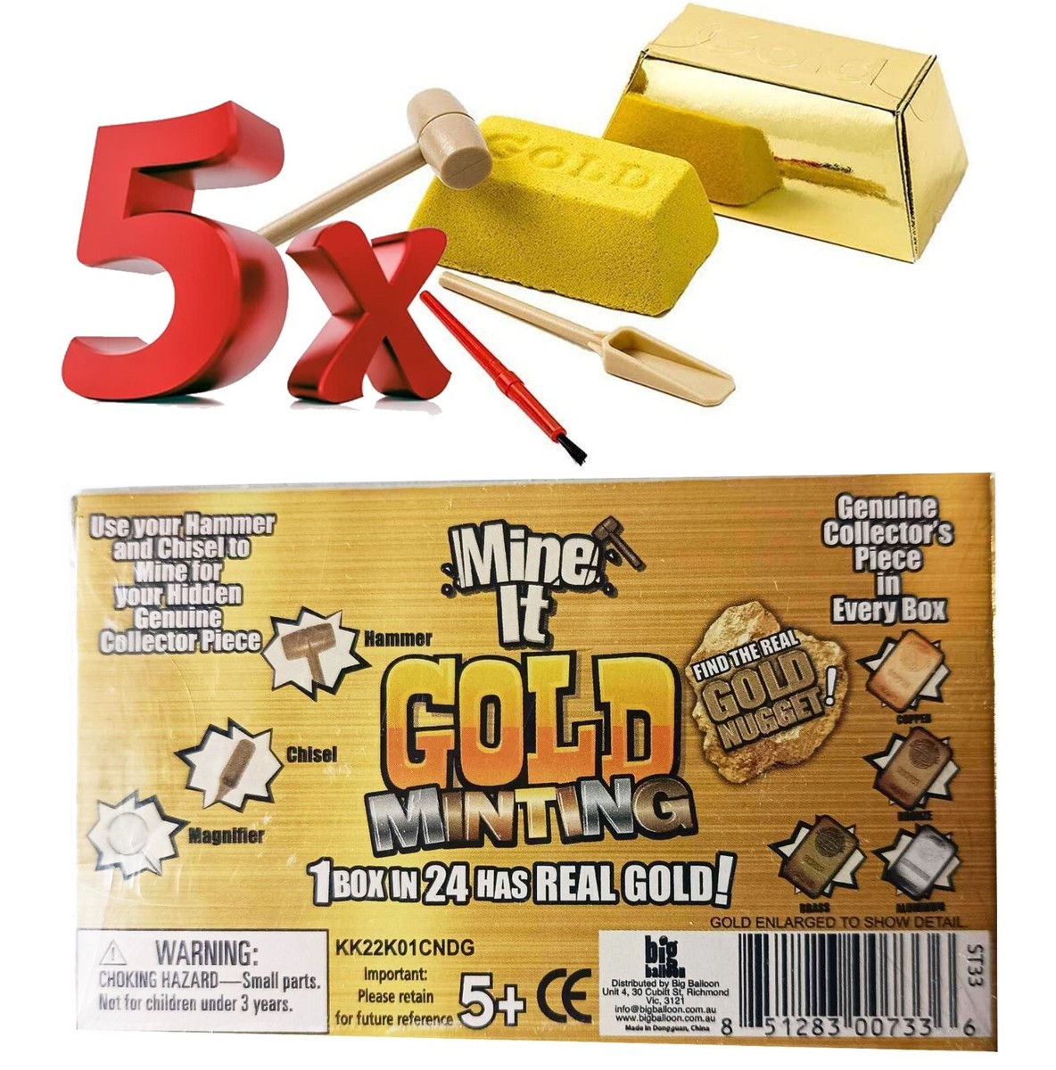 New Mine It Gold Minting 1 box in 24 has Real Gold Educational