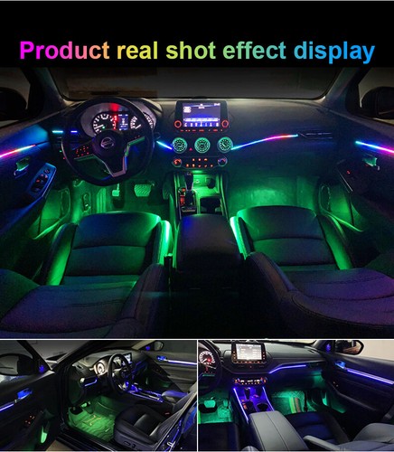 RGB LED Car Atmosphere Light Symphony Interior Decoration Fiber Optic Ambient - Picture 12 of 21