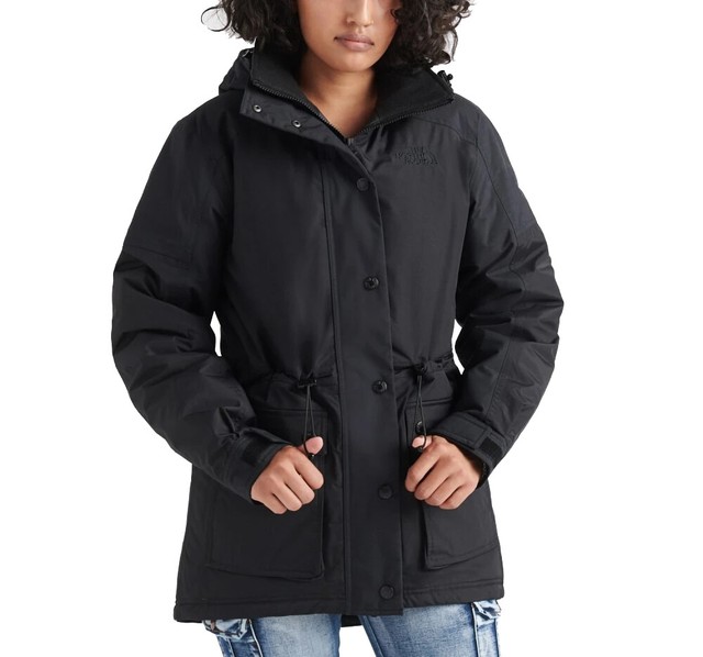 The North Face Women's Reign on 550 Fill Power Down Hood Parka Black XL
