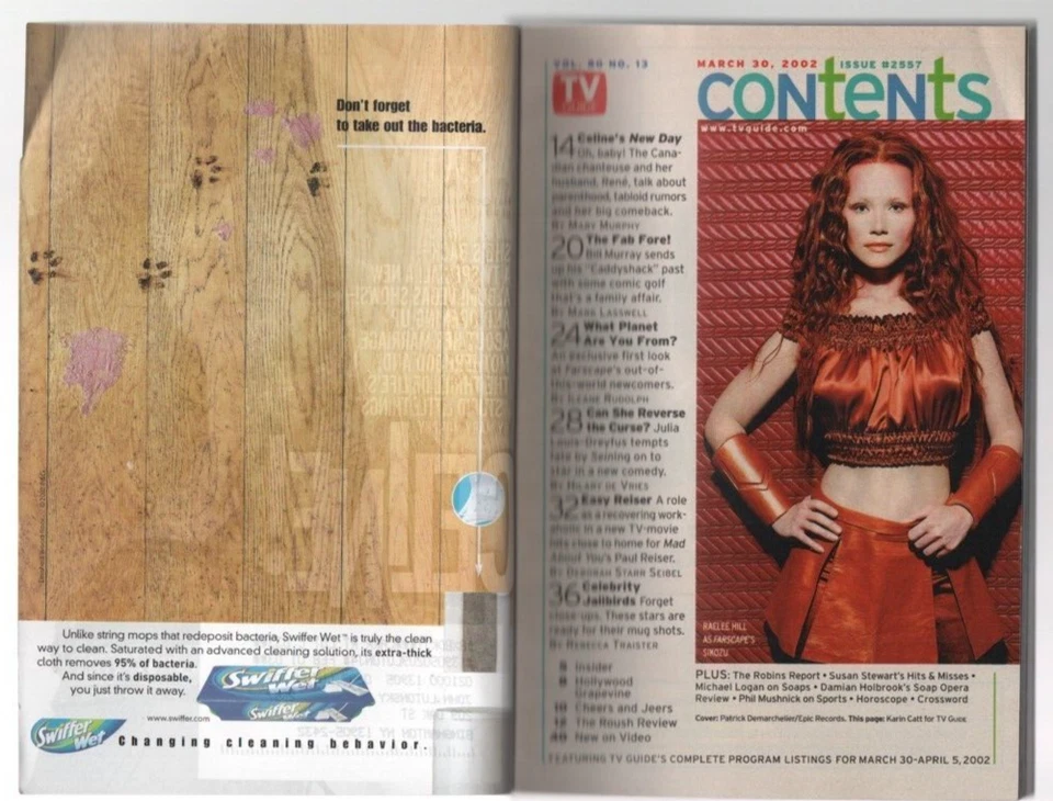 TV Guide Magazine March 30 2002 Celine Dion Paul Reiser Julia Louis-Dreyfus NY - Image 2 of 4