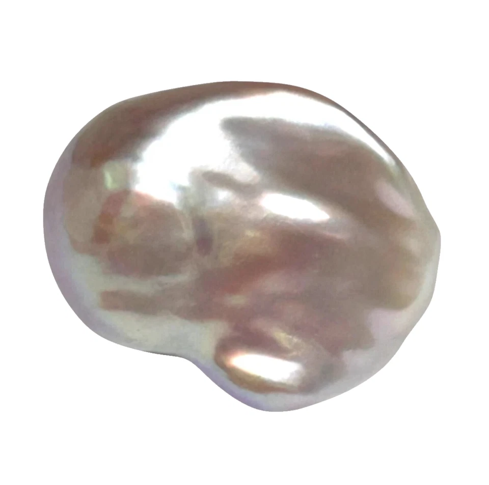 Perla suelta gigante sin perforar 20 x 15,4 x 25,8 mm 38,5 quilates Keshi púrpura rosa rosa Foto 2 de 4