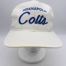 Vintage Sports Specialties Indianapolis Colts Snapback Hat Twill White Script
