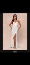 White Lace Sweetheart Sheath Wedding Dress Sleeveless Corset Back Train