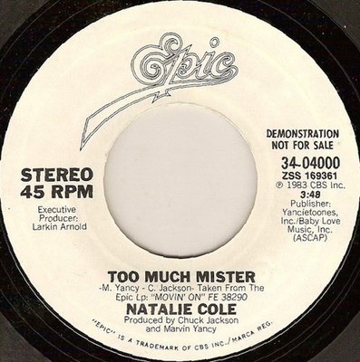Natalie Cole - Too Much Mister, 7'', (Vinyl)