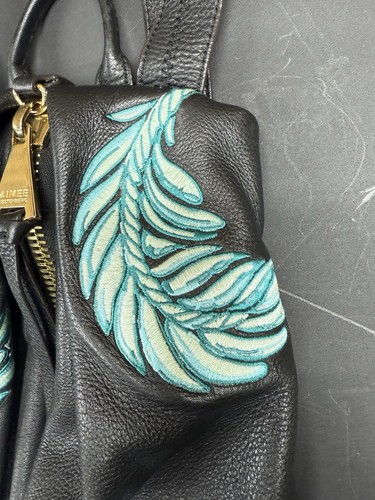 Aimee Kestenberg Iconic Havana Leather Backpack Custom Leaf Embroidery GUC - Picture 4 of 12