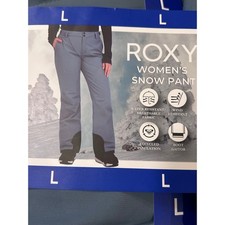 NWT Roxy Womens DryFlight 10K Snow Pants Blue Insulated Ski Snowboard Size Large
