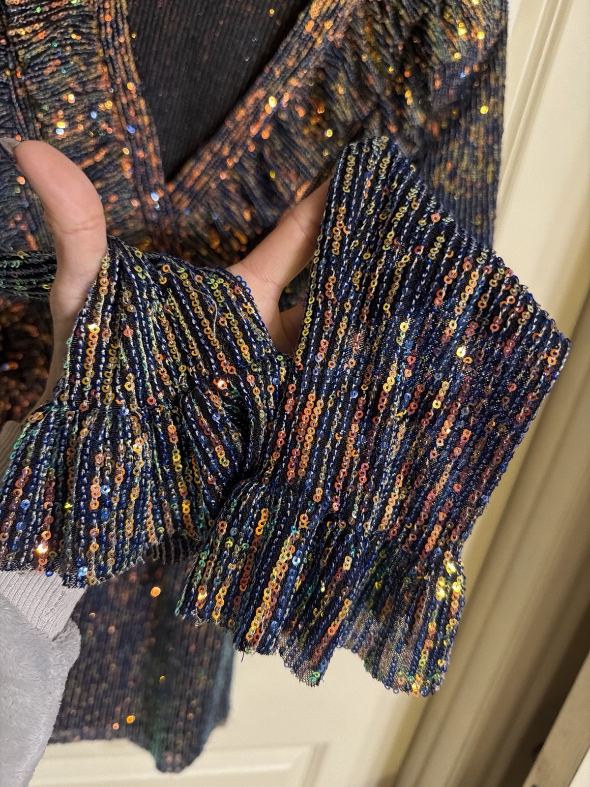 Endless Rose Black Multicolor Sequin Mini Dress X… - image 4