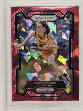 2024 Panini Prizm Draft Picks Caitlin Clark Red Ice Prizm Variations (RC) PSA 9