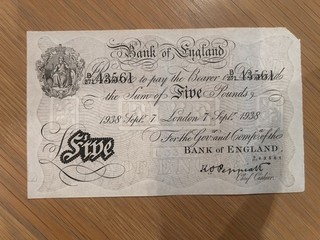 Peppiat £5 Note 1938