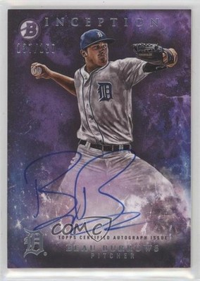 2016 Bowman Inception Prospect Purple 137/150 Beau Burrows #PA-BBU Auto 2wg