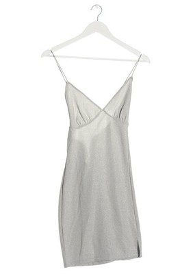 H&M DIVIDED Trägerkleid Damen Kleid Gr. DE 38 silberfarben Elegant