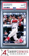 2019 BOWMAN #50 MOOKIE BETTS RED SOX PSA 10