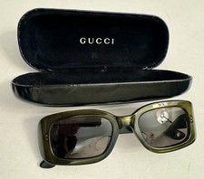 Vintage, Authentic, Gucci, GG 2439/S 5YB 49mm, Olive, Sunglasses, Italy w/case 