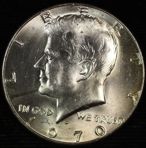 Kennedy 40% Silver Half Dollar 1970 D. Uncirculated Lot # JRRC-9048-215-1970
