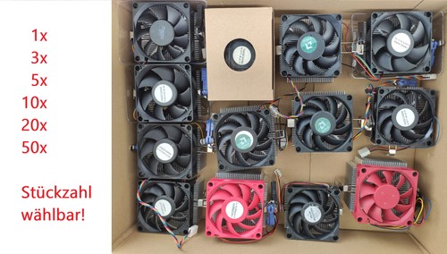 1x 3x 5x 10x 20x 50x AMD CPU Kühler Lüfter Konvolut Paket Sockel AM4 AM3 AM2 FM2