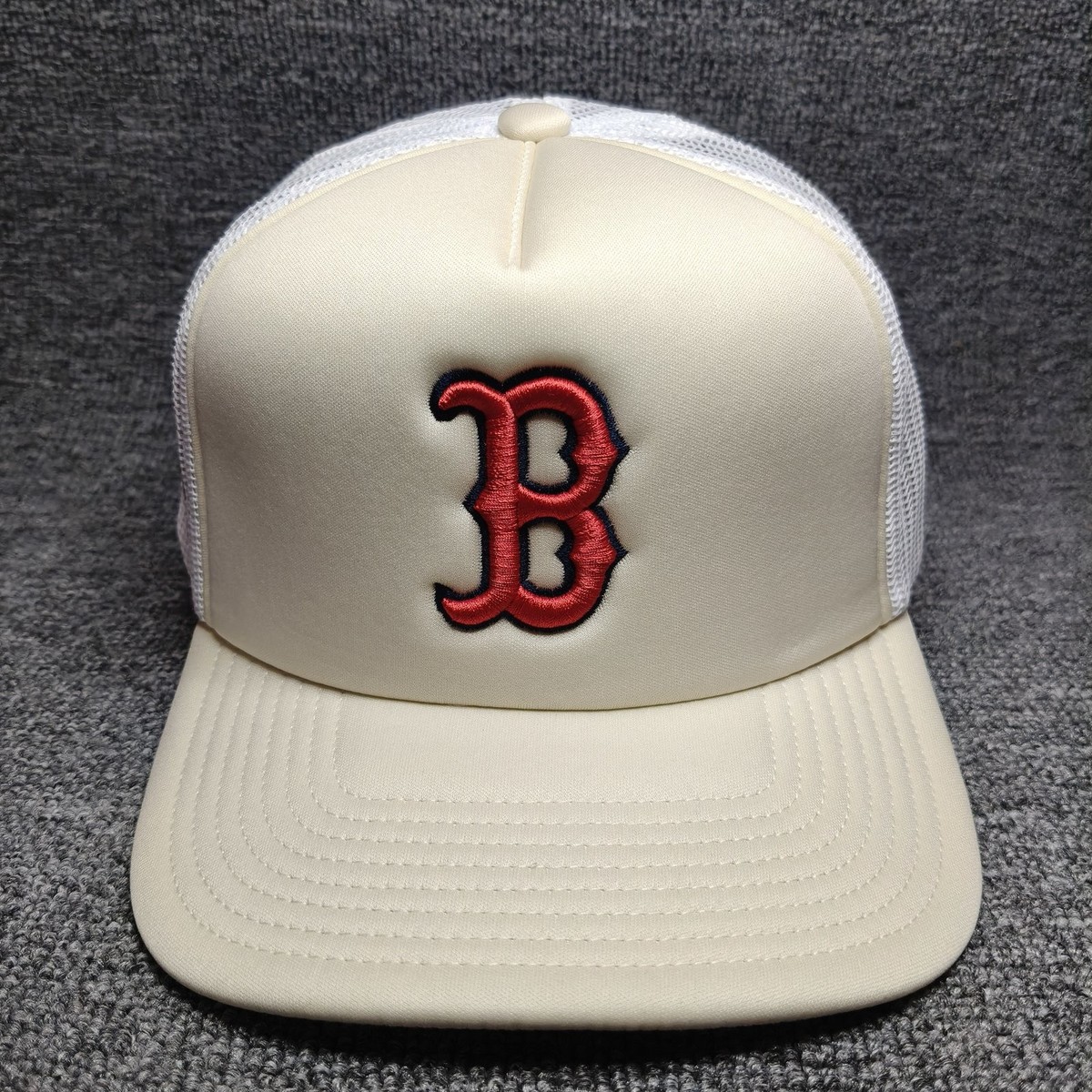 Mitchell & Ness Boston Red Sox White Trucker Snapback Hat 2004