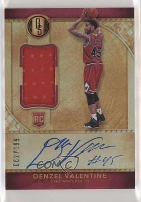2016 Panini Gold Standard Jersey 62/199 Denzel Valentine #213 Rookie Auto RC 1dn