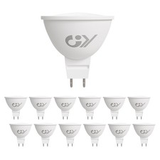 GY MR16 LED Bulbs Cool White 6500K Light Bulbs, 12 PCS, 6500k