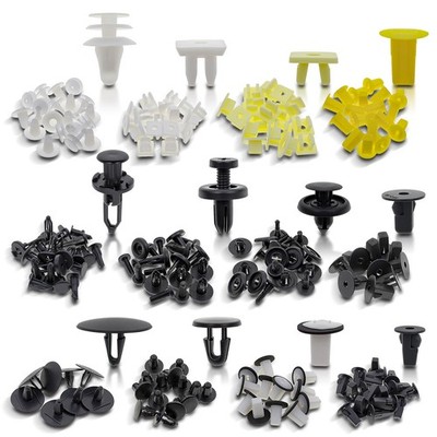 Totally 146x Clips with 10x Panel Retainer 18x Nylon Screw Grommet 12x Screws US