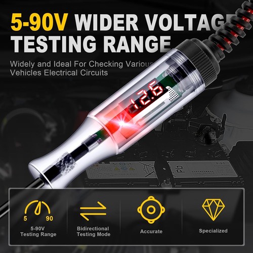 Digital Automotive Circuit Tester 5-90V with LED Display & Extended Wire - Bild 4 von 9