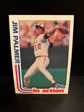 JIM PALMER 1982 Topps In Action # 81 BALTIMORE ORIOLES AND HALL OF FAME GREAT!!