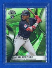 2025 TOPPS CHROME BLACK ANGEL MARTINEZ ROOKIE RC GREEN WAVE REFRAC /99 GUARDIANS