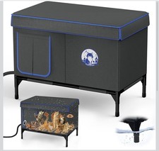 Heated Outdoor Cat House for Winter, 100 Waterproof XXL Shelter 29"x17"x21" 