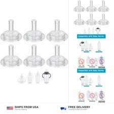 6 Count Replacement Silicone Sippy Straw Nipple Compatible with NUK,Sippy Str...