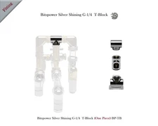 Bitspower Silver Shining T-Block with Triple G-1/4 BP-TB