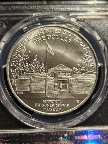 1994-W $1 P.O.W. Prisoners of War SILVER COMMEMORTIVE graded PCGS MS69 - Picture 4 of 5