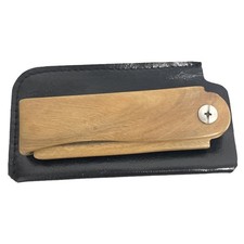 1 Set Folding Beard Comb with Case Household Hair Comb Wooden Mustache Comb