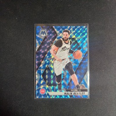 2024-25 Mosaic - Malik Beasley #130 Reactive Blue Mosaic Prizm Pistons   L56